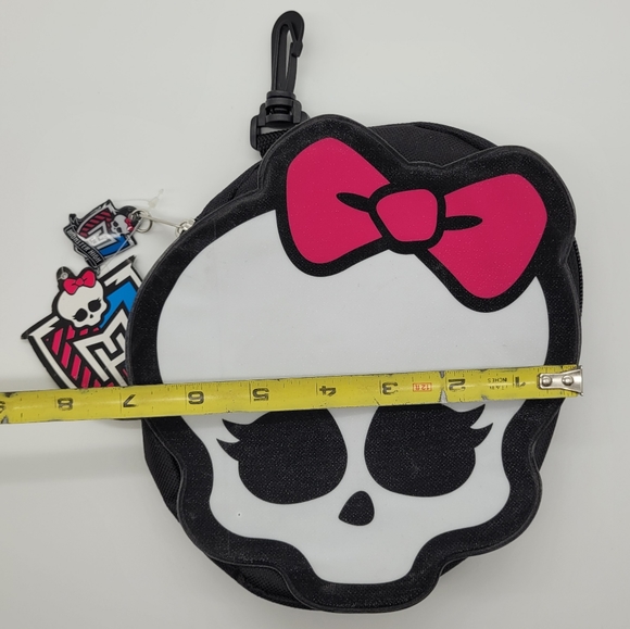 MONSTER HIGH | skull & bow zip pencil case/small clip purse - Picture 9 of 9